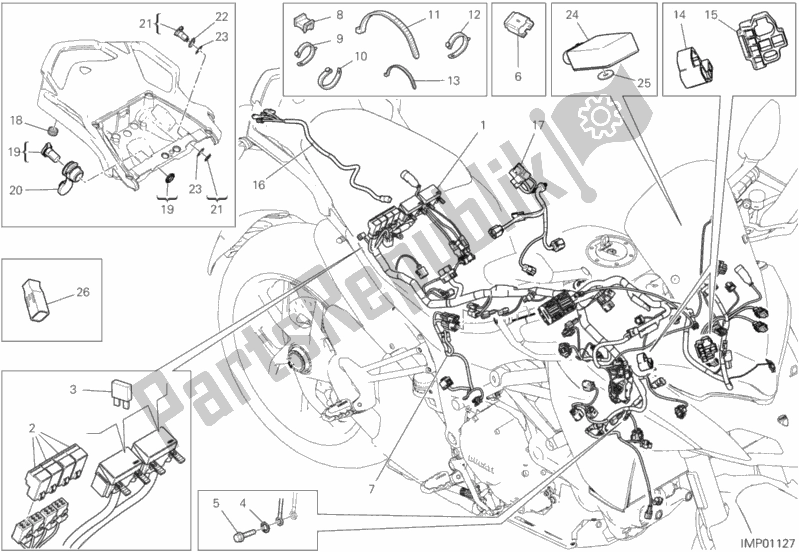 Todas las partes para Arnés De Cableado de Ducati Multistrada 1260 S Touring Brasil 2020